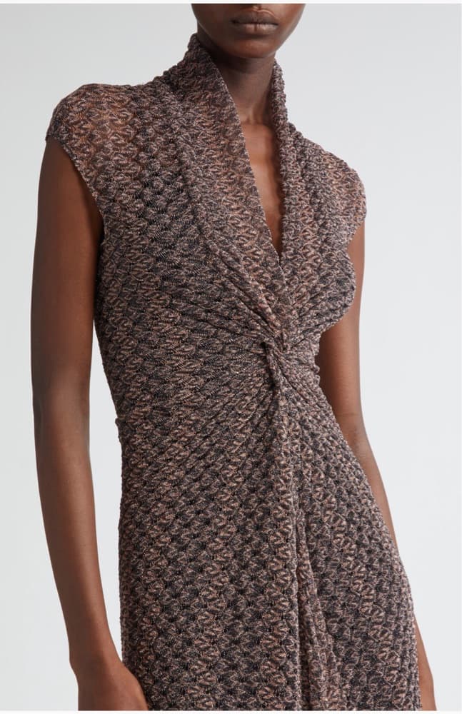 Missoni Lamè Lace Metalic Gold Maxi Gown - Image 3