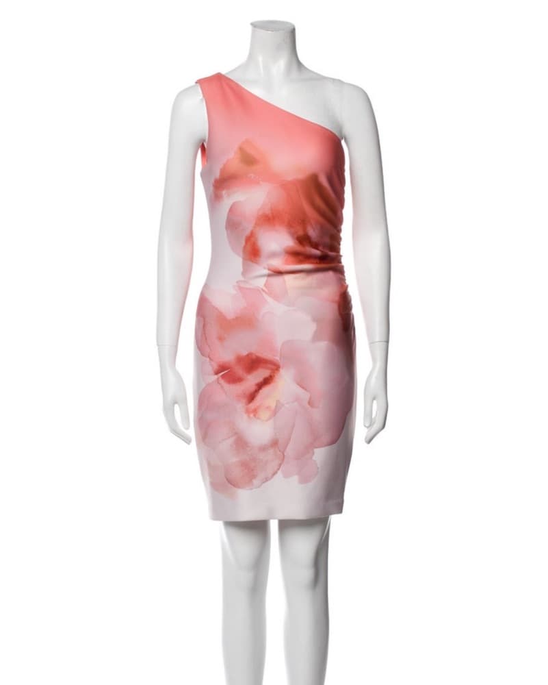 Vibrant Floral One-Shoulder Dress - Image 1