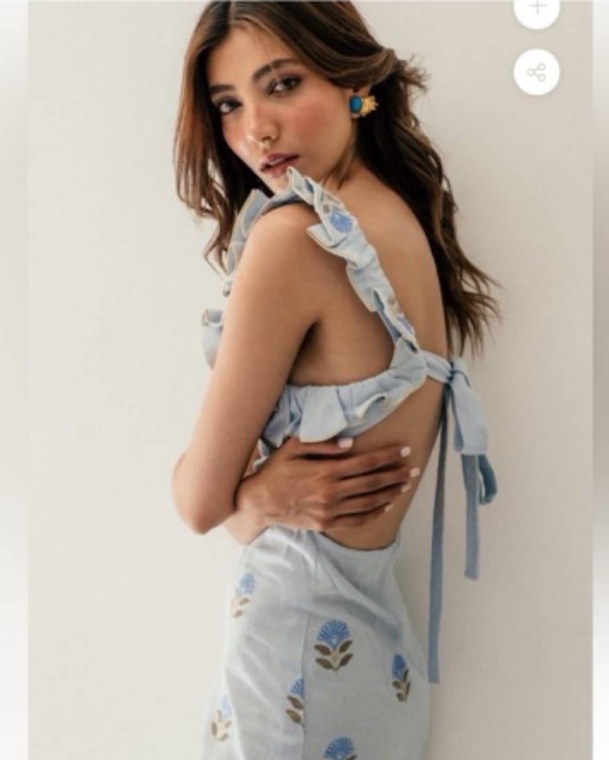 Rosewaterhouse Malika Dress In Baby Blue - Image 5