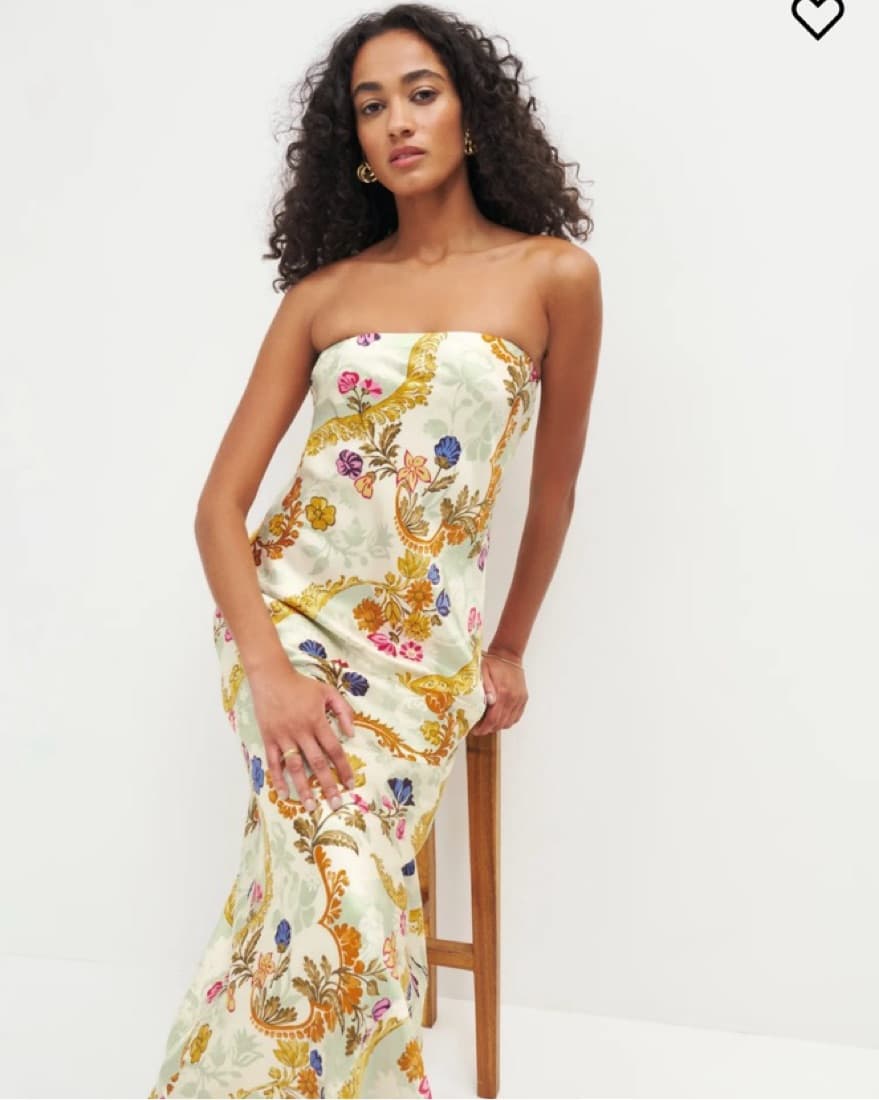 Reformation Joana Silk Dress - Image 3