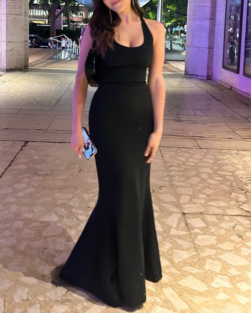 Vintage 90s Black Tie Gown  - Image 1