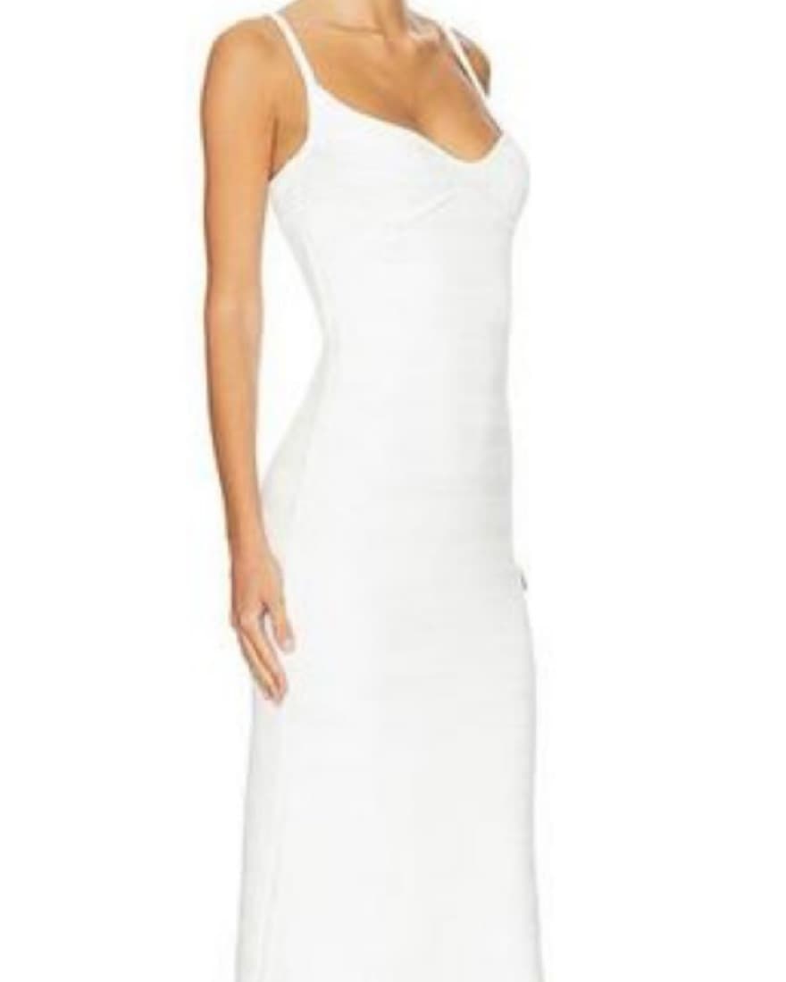 White Knit Maxi Dress - Image 2