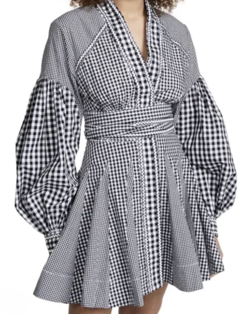 Acler Gingham Mini Dress - Image 3