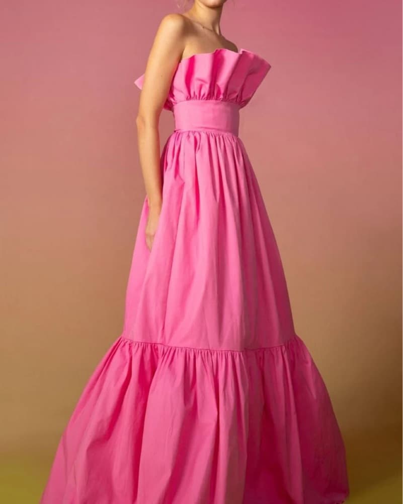 Sau Lee Nina Strapless Ruffle Dress - Image 1