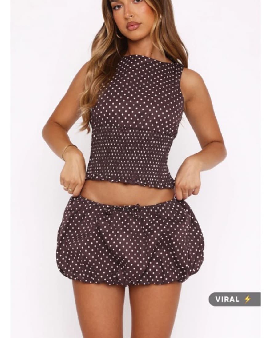 White Fox Boutique Polka Dot Set - Image 2