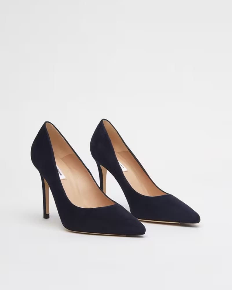 Navy Suede Pumps - Image 2