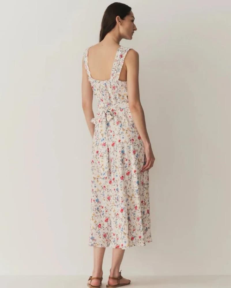 Doen Satin Maxi Floral Ascela Dress - Image 2