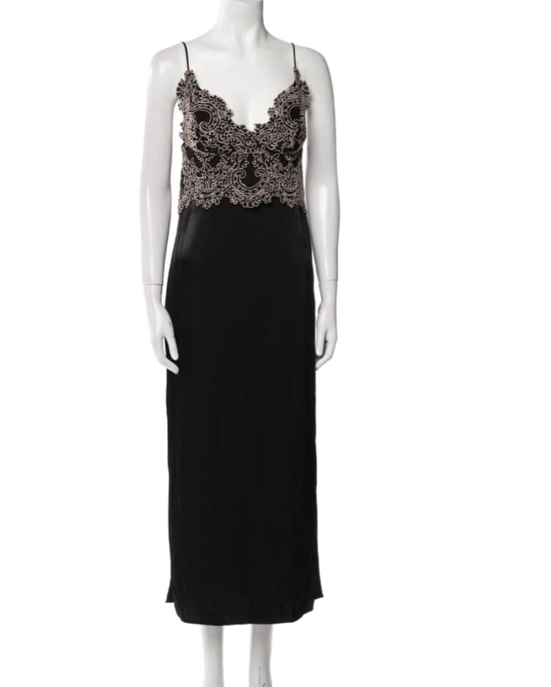Sandro Long Silk Dress  - Image 1