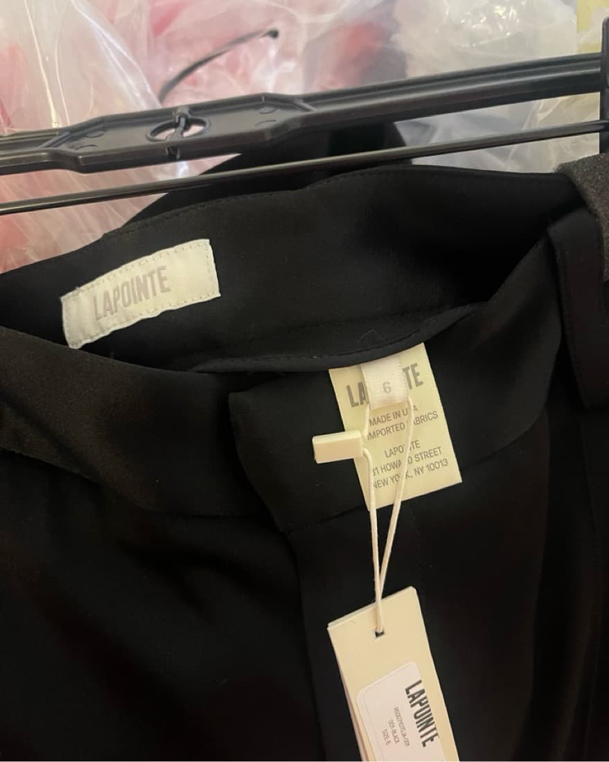 LAPOINTE High Waisted Satin Trousers - Image 2