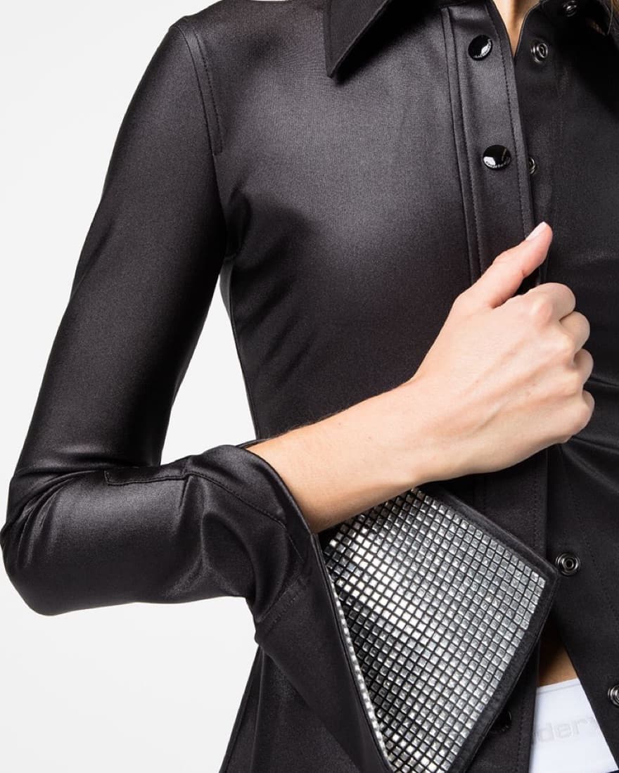 ALEXANDER WANG CRYSTAL CUFF SHIRT - Image 2
