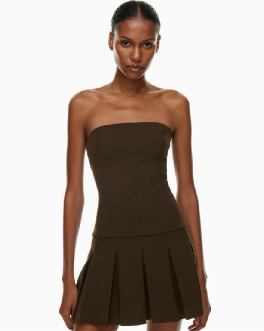 Aritzia Short Pleated Mini Dress - Image 3