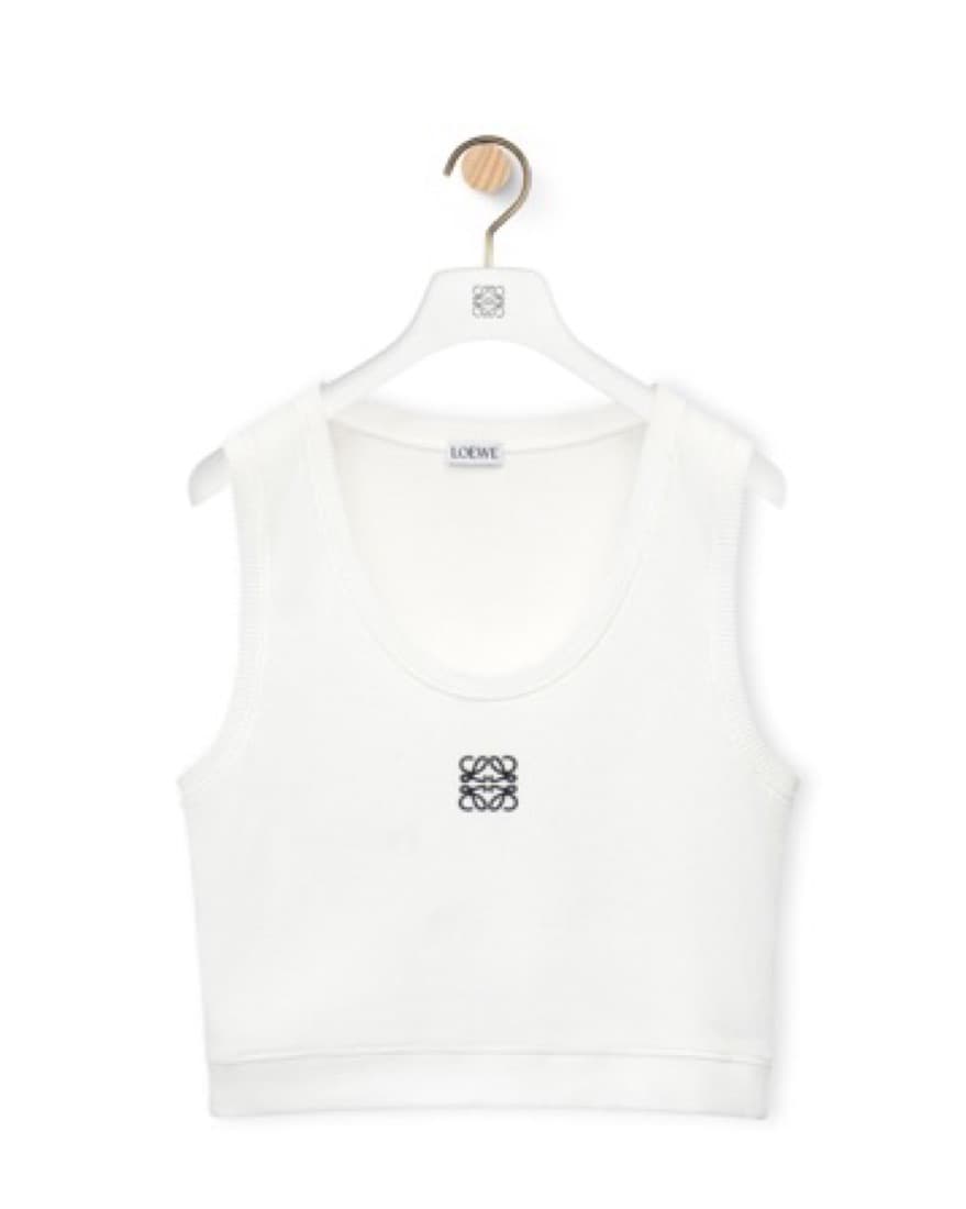 White Loewe Crop Top - Image 1