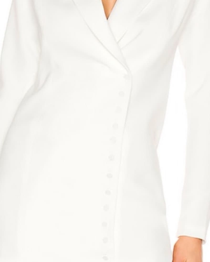 Revolve Button Blazer Ivory Dress - Image 4