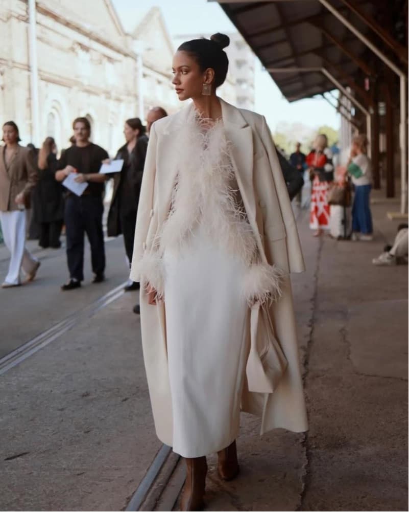 Bubish Gigi Sheer Feather Blouse Ivory  - Image 2
