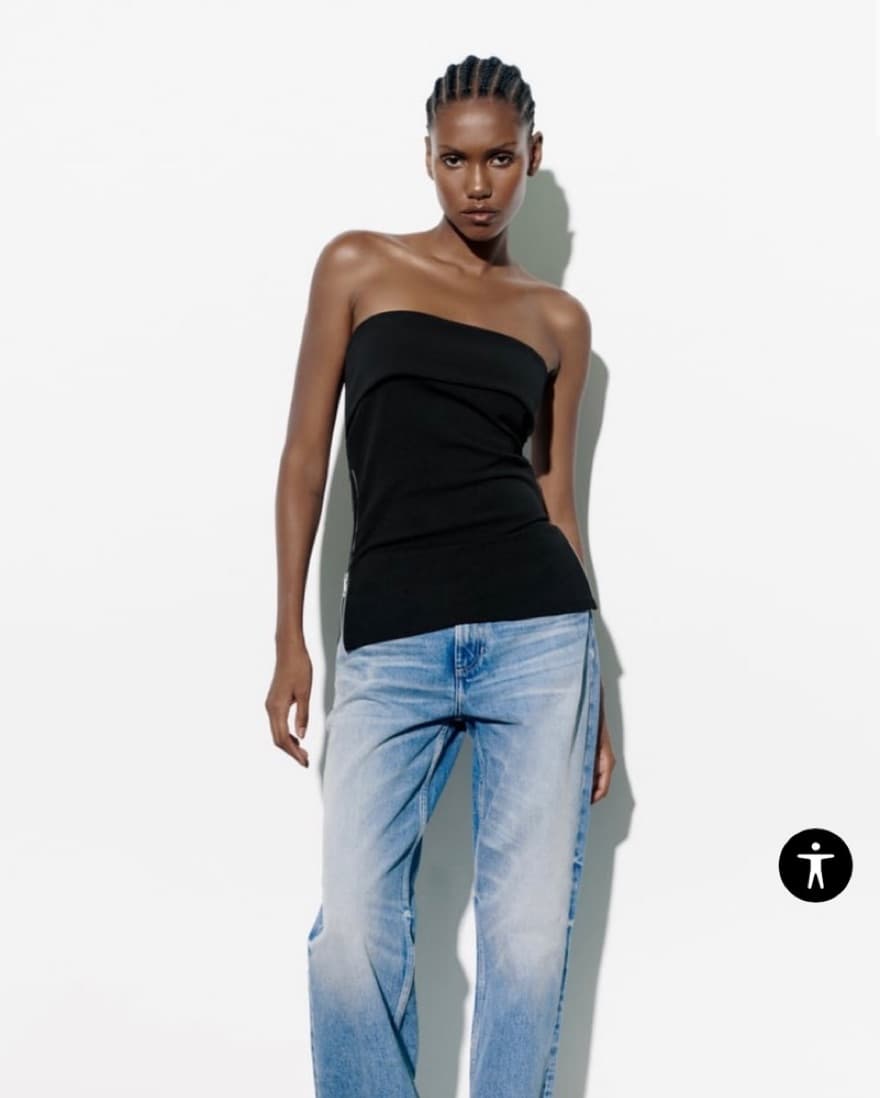 Zara Zip Tube Top  - Image 1