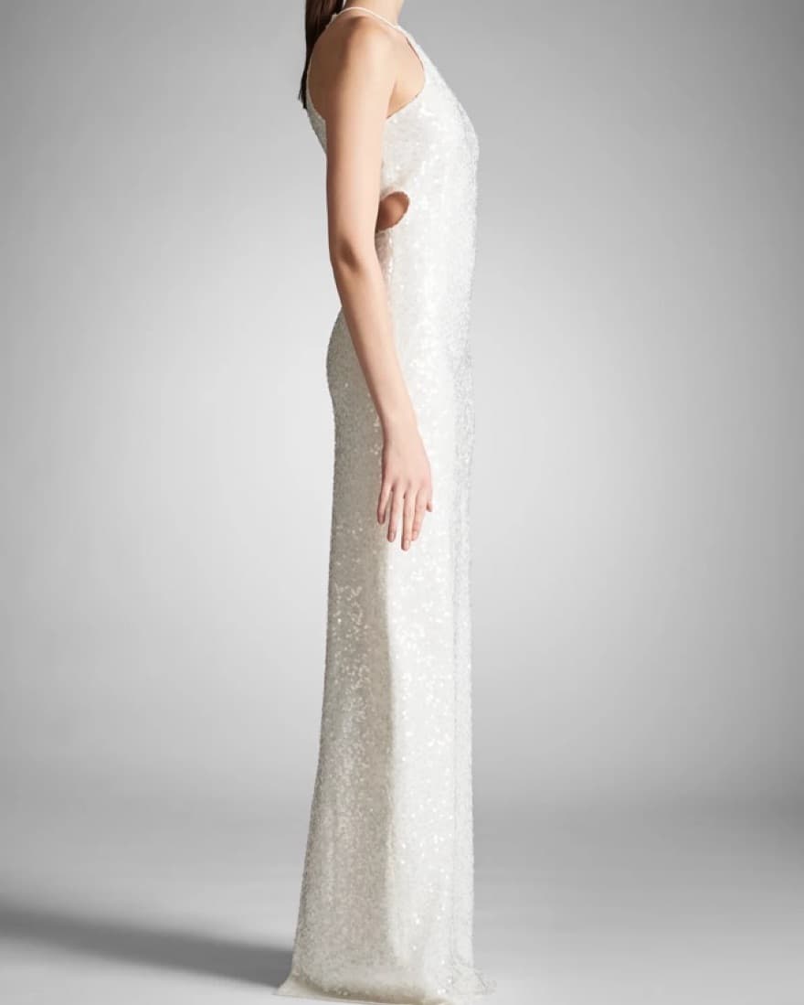 Sachin & Babi Morgan Gown Ivory Sequin - Image 4