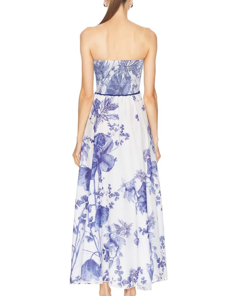 Charo Ruiz Blue/White Maxi dress  - Image 3