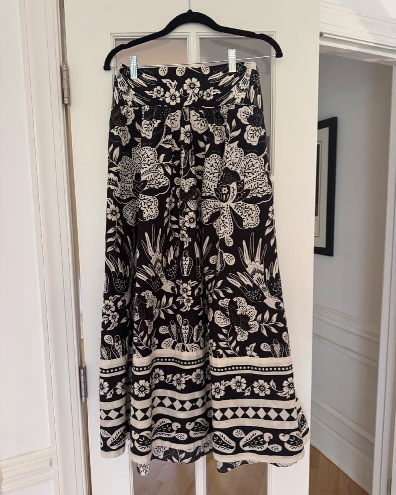 Farm Rio Graphic Floral Midi Skirt - Image 3