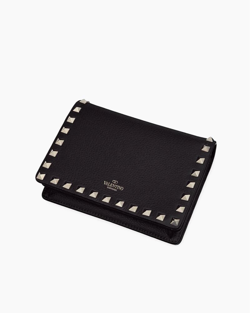 Valentino Rockstud Black Leather Handbag - Image 1