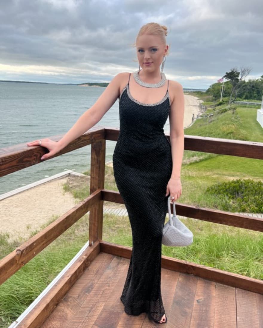 Beaded Spaghetti Strap Gown  - Image 3