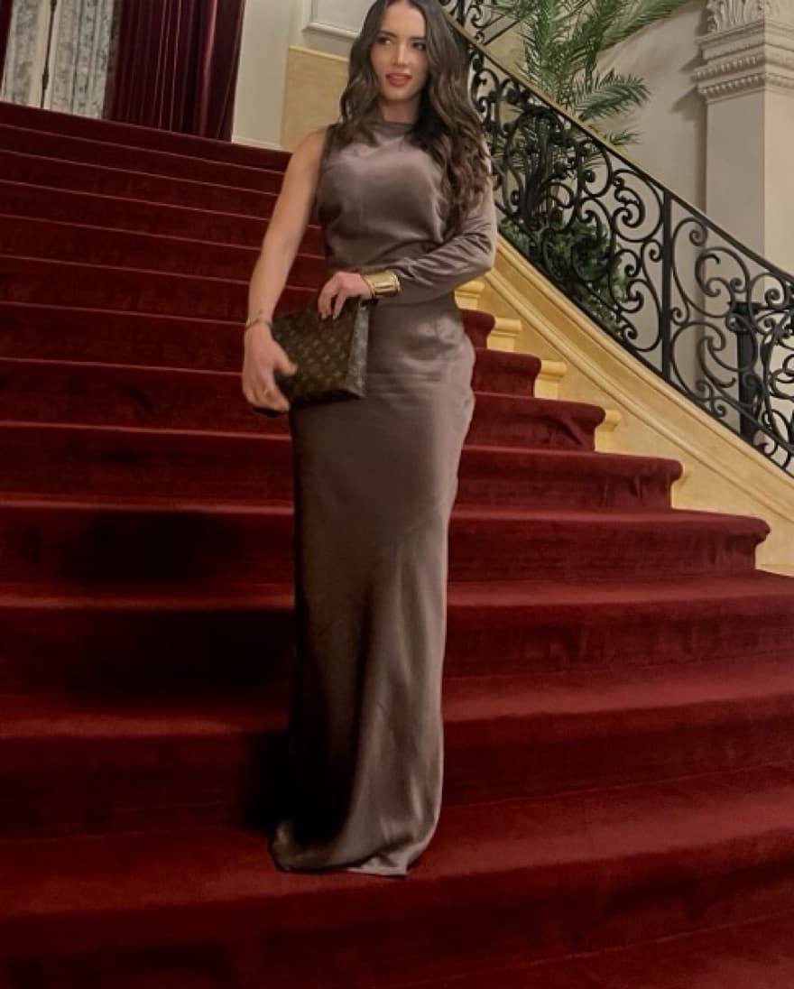 Smoke One Sleeve Maxi Dress - Image 1