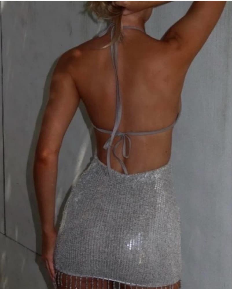 Sparkling Sequin Mini Dress - Image 3