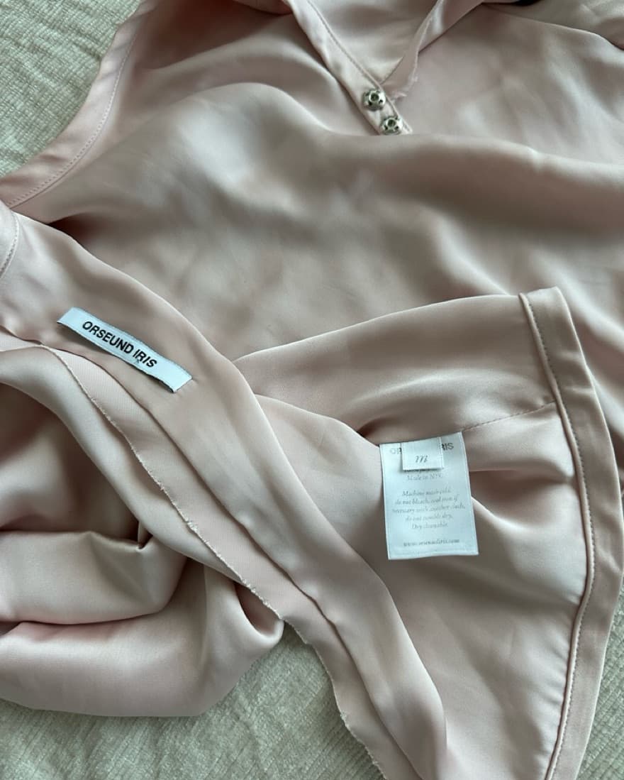 Orseund Iris Baby Pink Tie Tee - Image 3