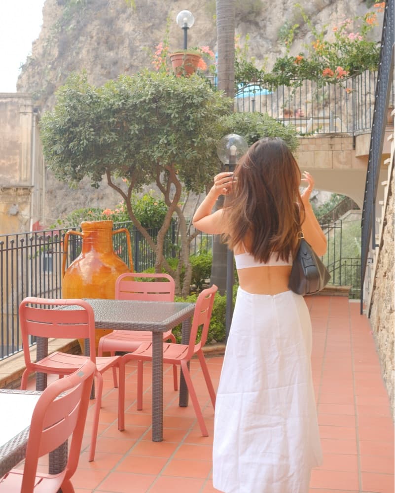 Reformation Samara Cut-Out Linen Dress - Image 3