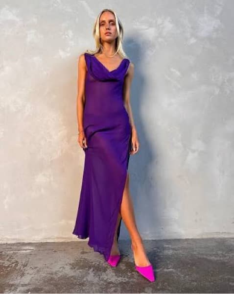 Rat & Boa Absinthe Purple Dress  - Image 1