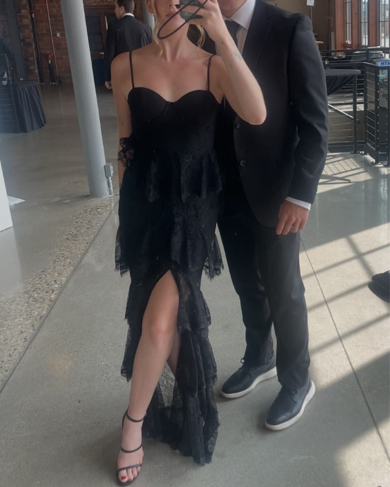 Majorelle Zelda Fitz Gown In Black  - Image 1