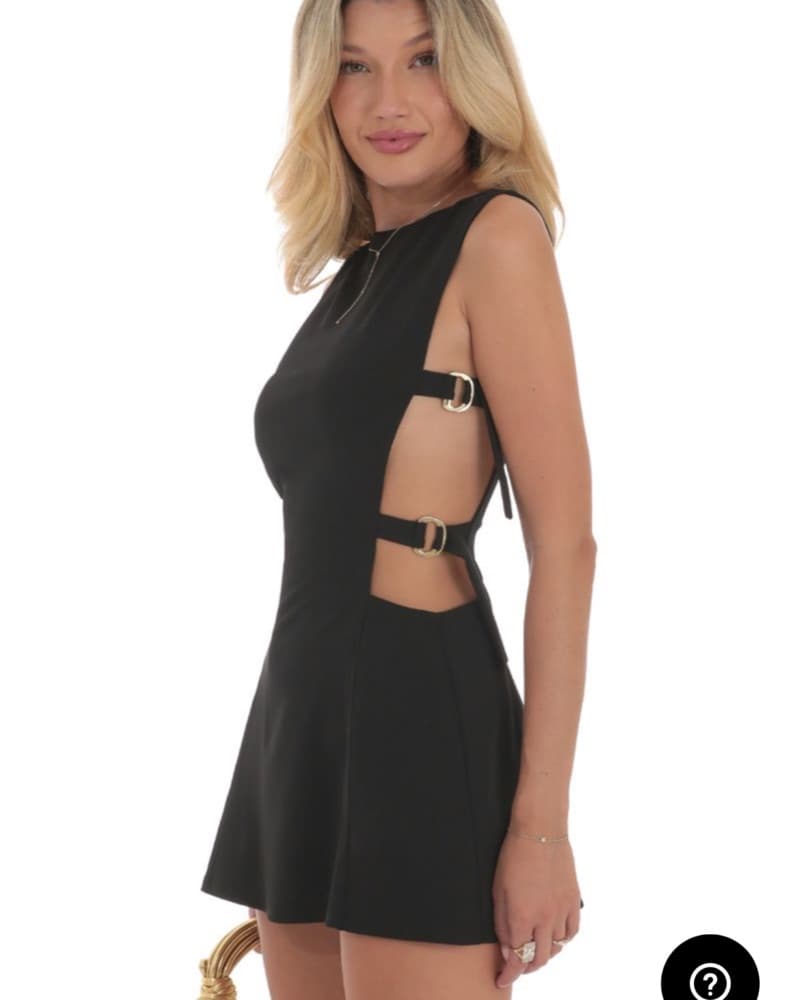 Sleek and Chic Black Cutout Mini Dress - Image 4