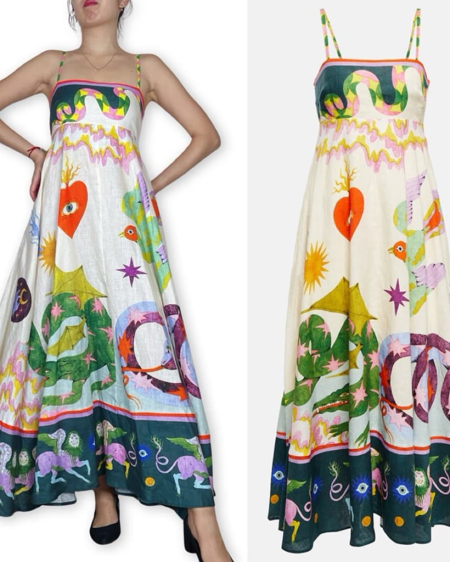 ALEMAIS Seeker Linen Midi Maxi Sundress - Image 1