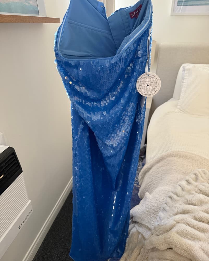 Sequin Blue Maxi Dress Staud  - Image 3