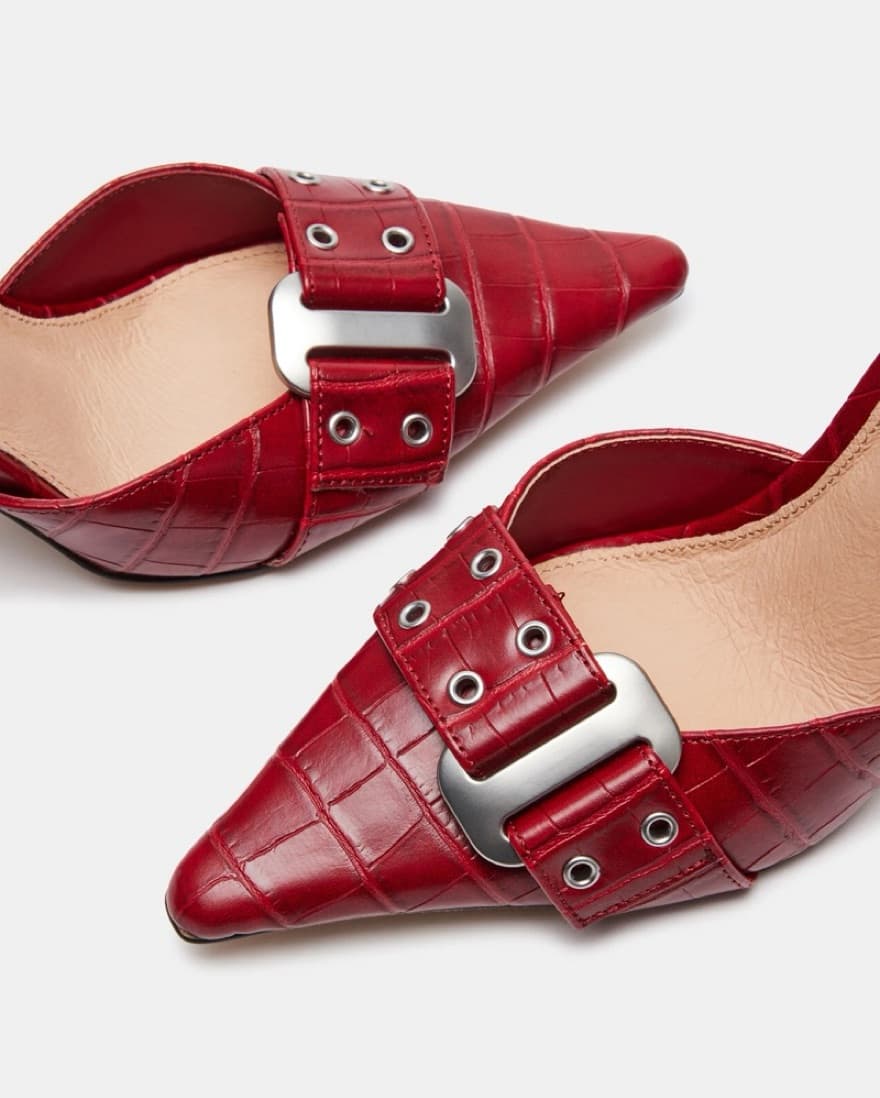 Steve Madden Dillion Red Crocodile Pump - Image 5