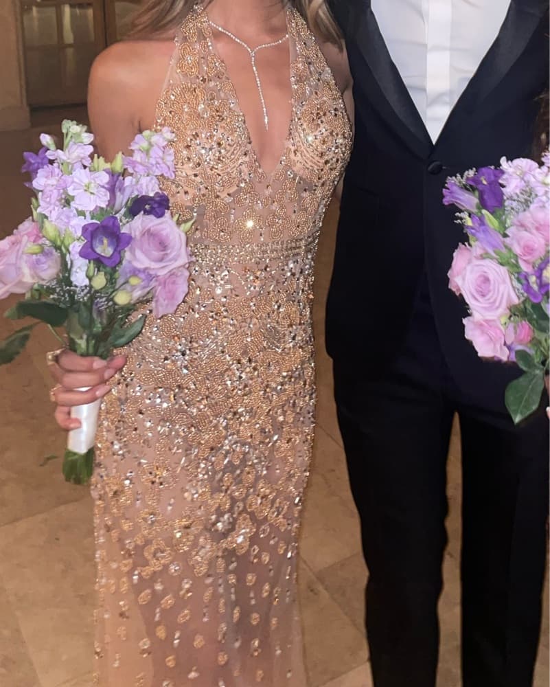 MAC DUGGAL SHEER BEADED GOWN - Image 4
