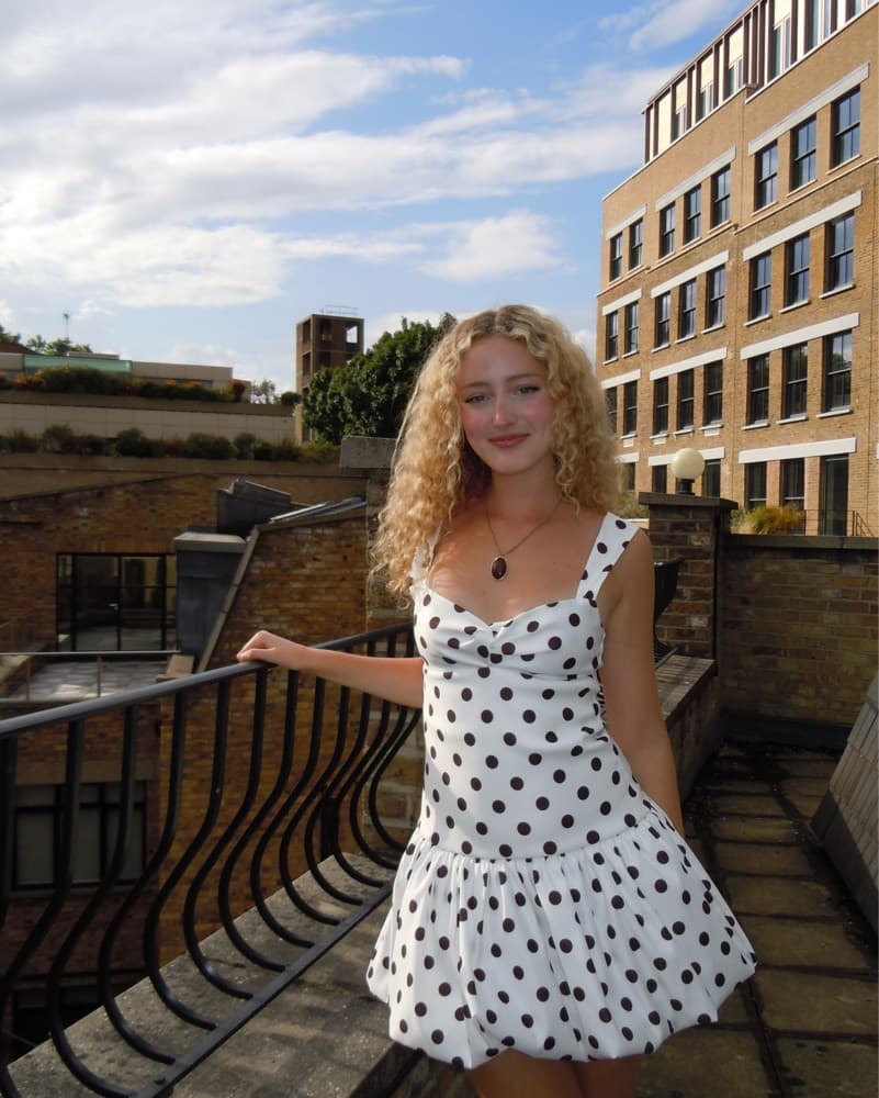 Zara Polka Dot Bubble Mini Dress - Image 3