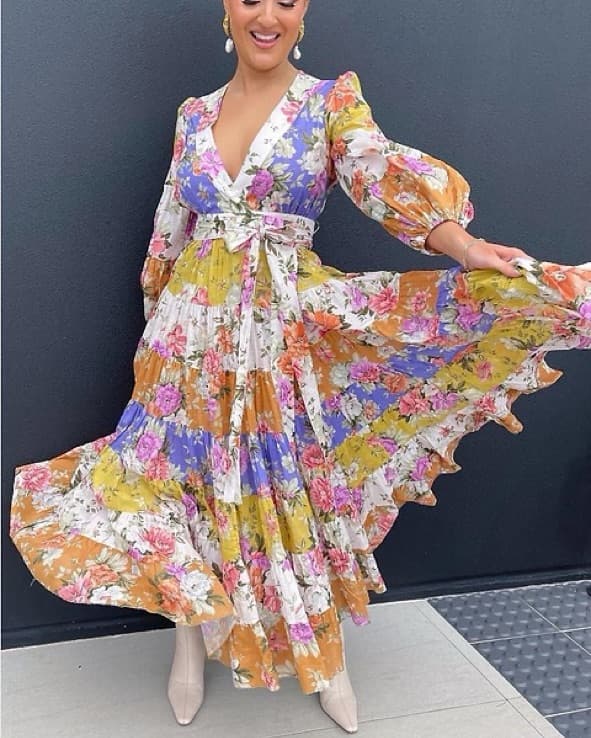 Zimmermann Pattie Wrap Midi Dress - Image 1