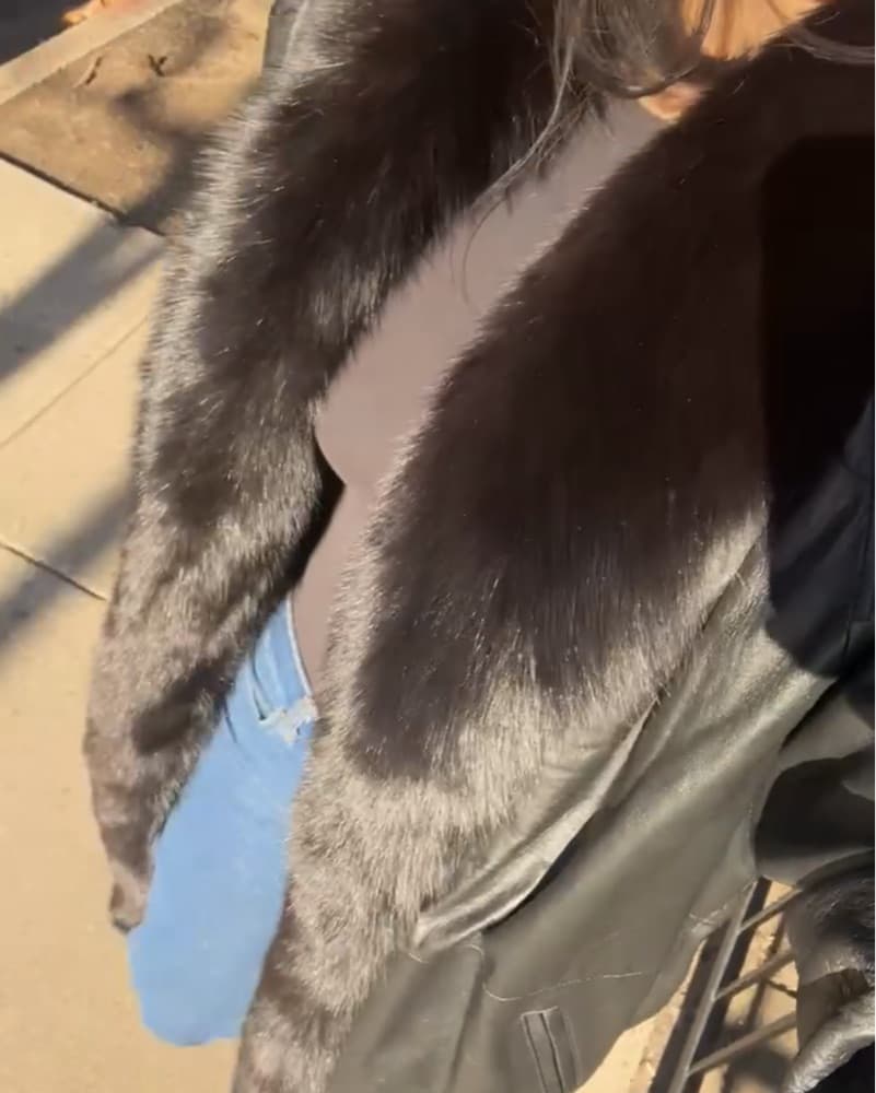 Vintage Leather Fur Coat  - Image 3