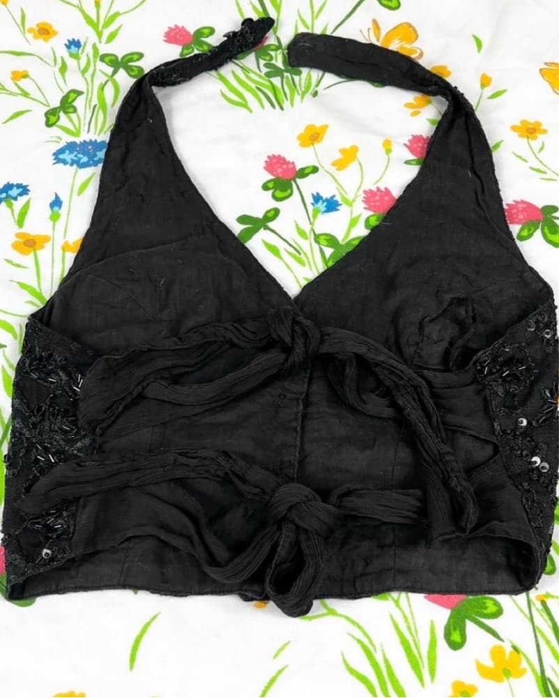 black beaded halter top - Image 2
