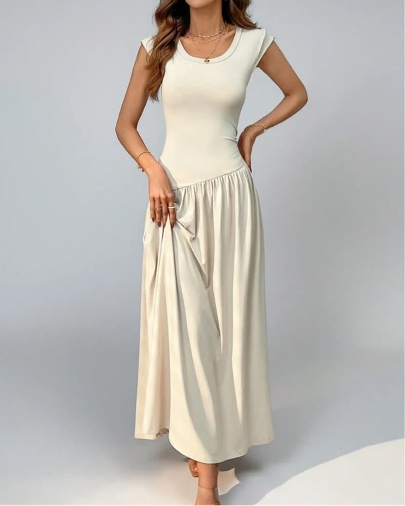 Asymmetrical Waist Maxi Dress - Image 2