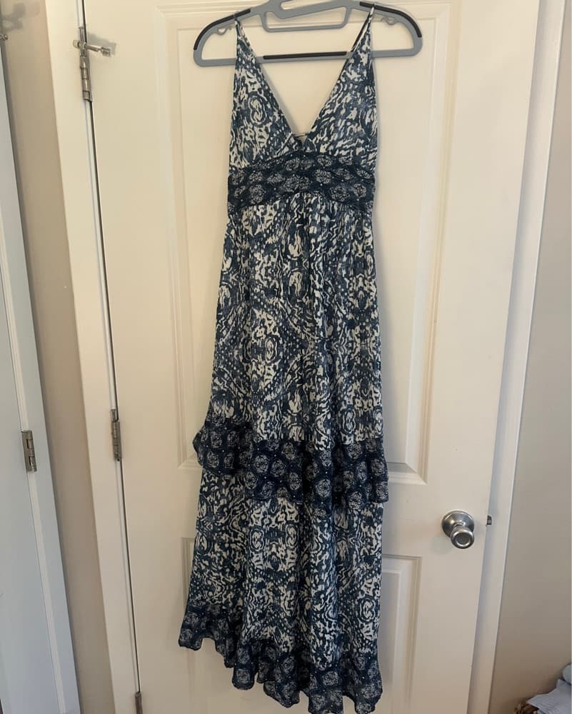 Abercrombie Blue Tiered Pattern Dress  - Image 2