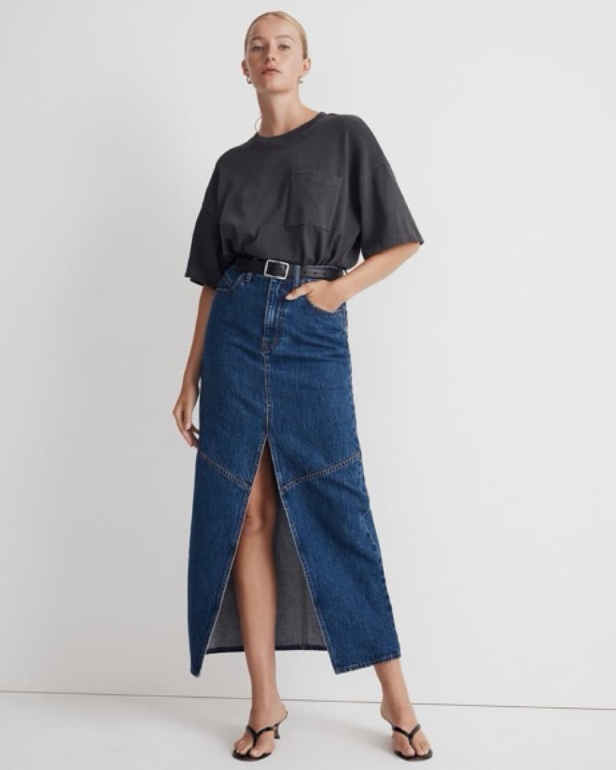 Madewell denim mid-rise maxi skirt  - Image 1