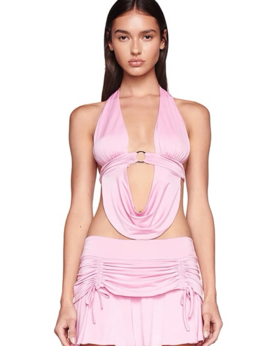 IAMGIA Pink Halter Top and Skirt Set - Image 1