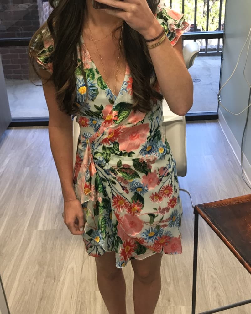 Alice and Olivia Floral Wrap Dress - Image 1