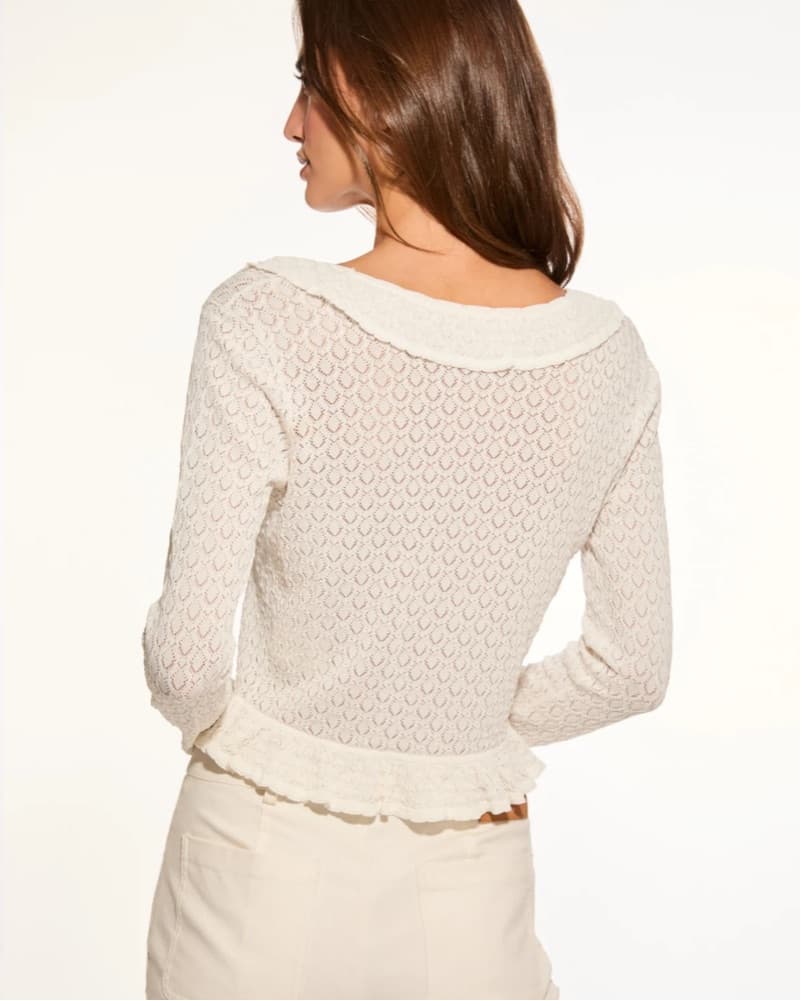 Love Shack Fancy Lace Ruffle Blouse - Image 3