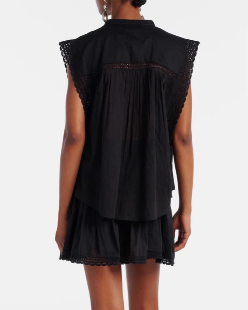 Grecia lace-trimmed cotton blouse - Image 2