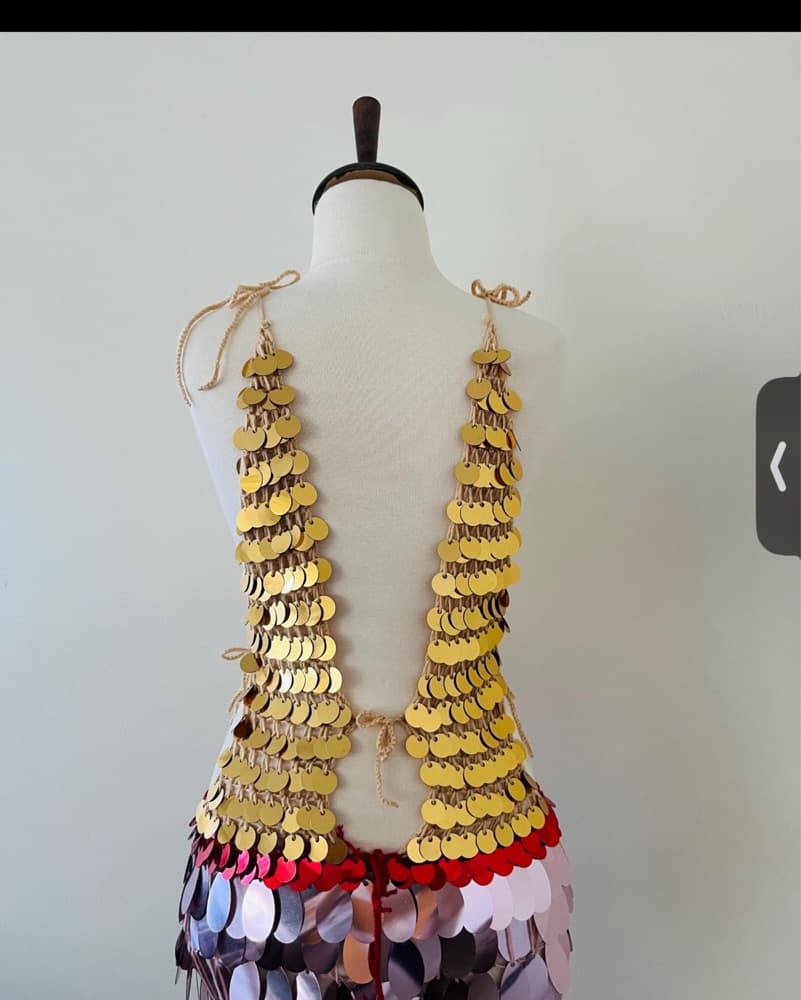 Vibrant Sequin Embellished Dress - Image 2