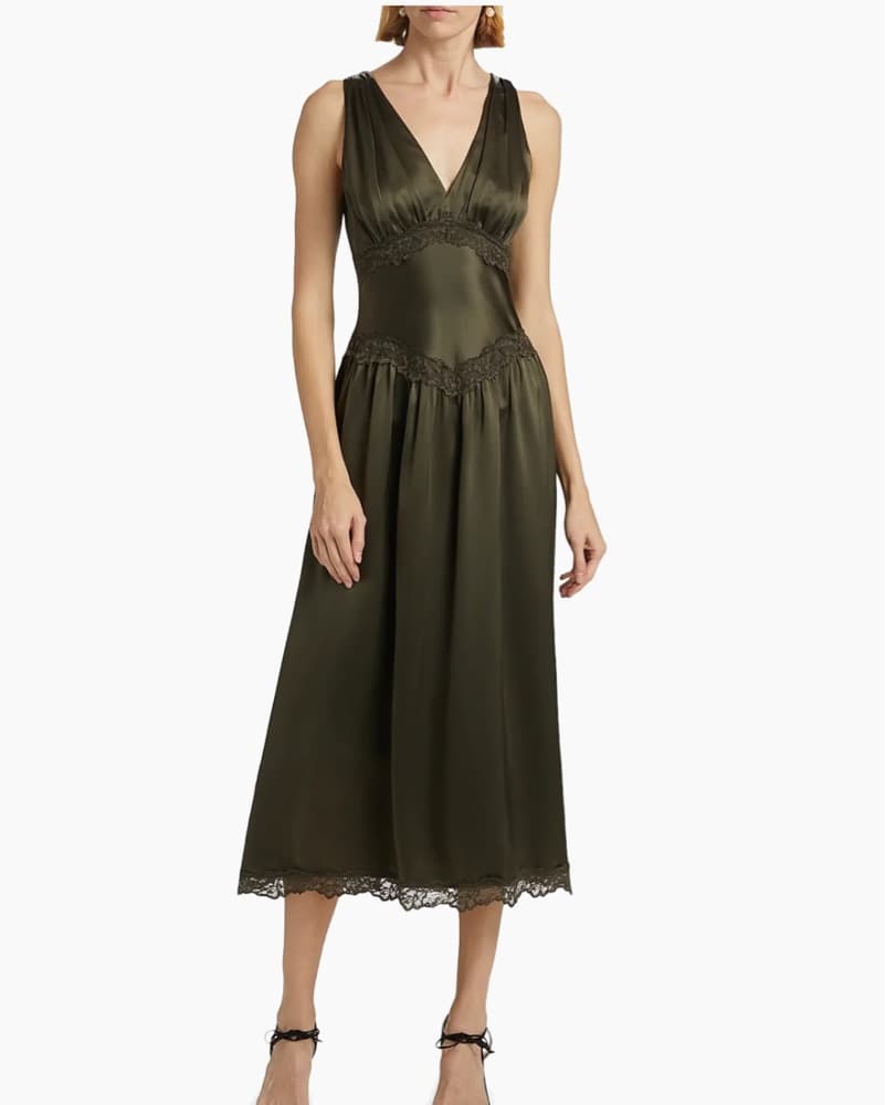 Reformation Stasia Silk Midi Dress  - Image 1