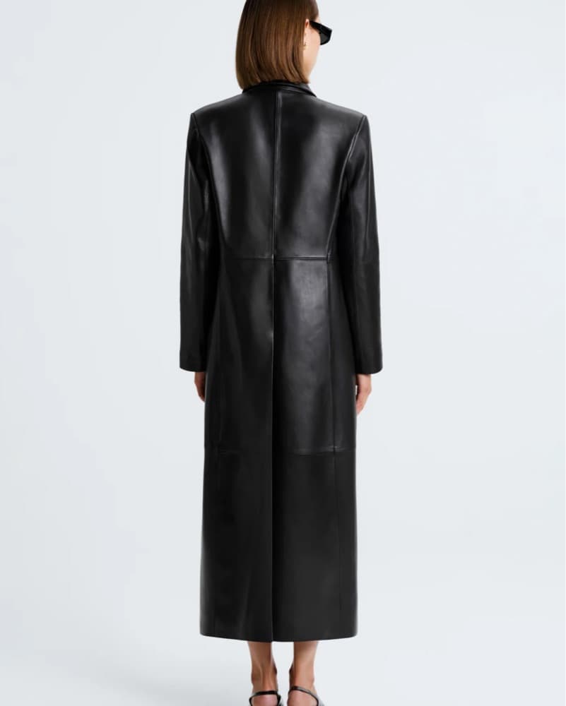 Nour Hammour Gotham Leather Coat - Image 6