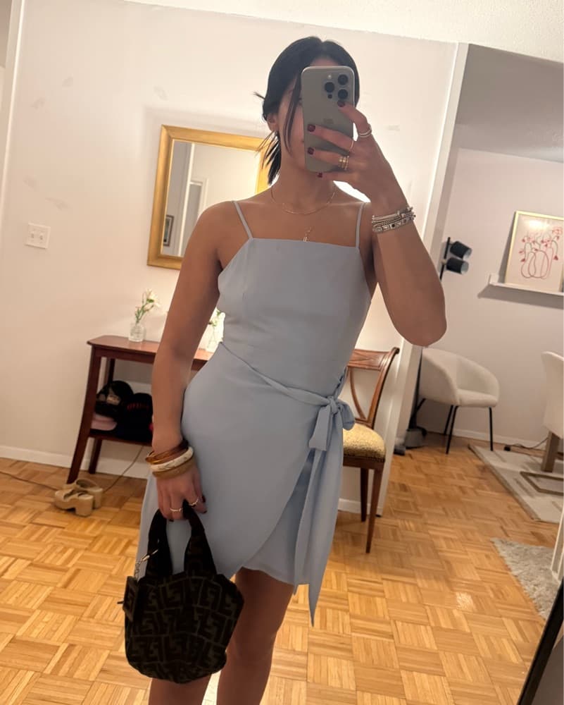 Light Blue Revolve Mini Dress - Image 4